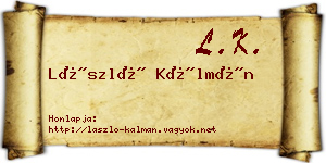 László Kálmán névjegykártya